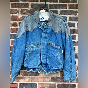 1980’s Vintage Urban Equipment Two-Tone Insulated Bomber Denim Jacket Men’s M